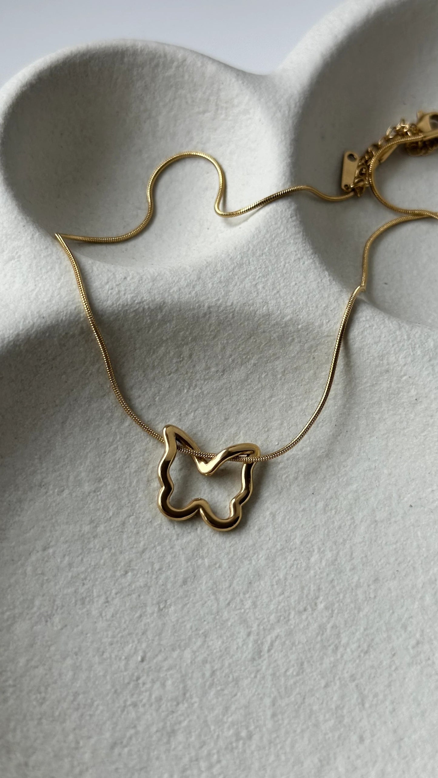 Delicate Hollow Butterfly Necklace & Earrings Set
